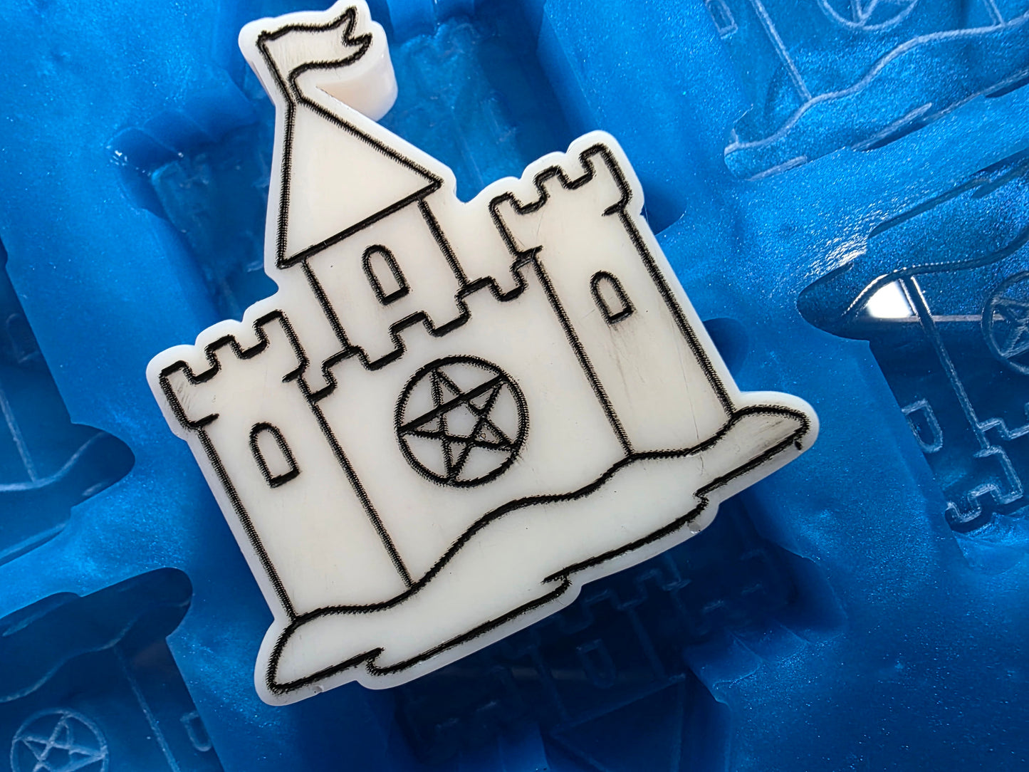 Spooky Sandcastle 6 cell silicone mould for wax, soap, resin, jesmonite etc