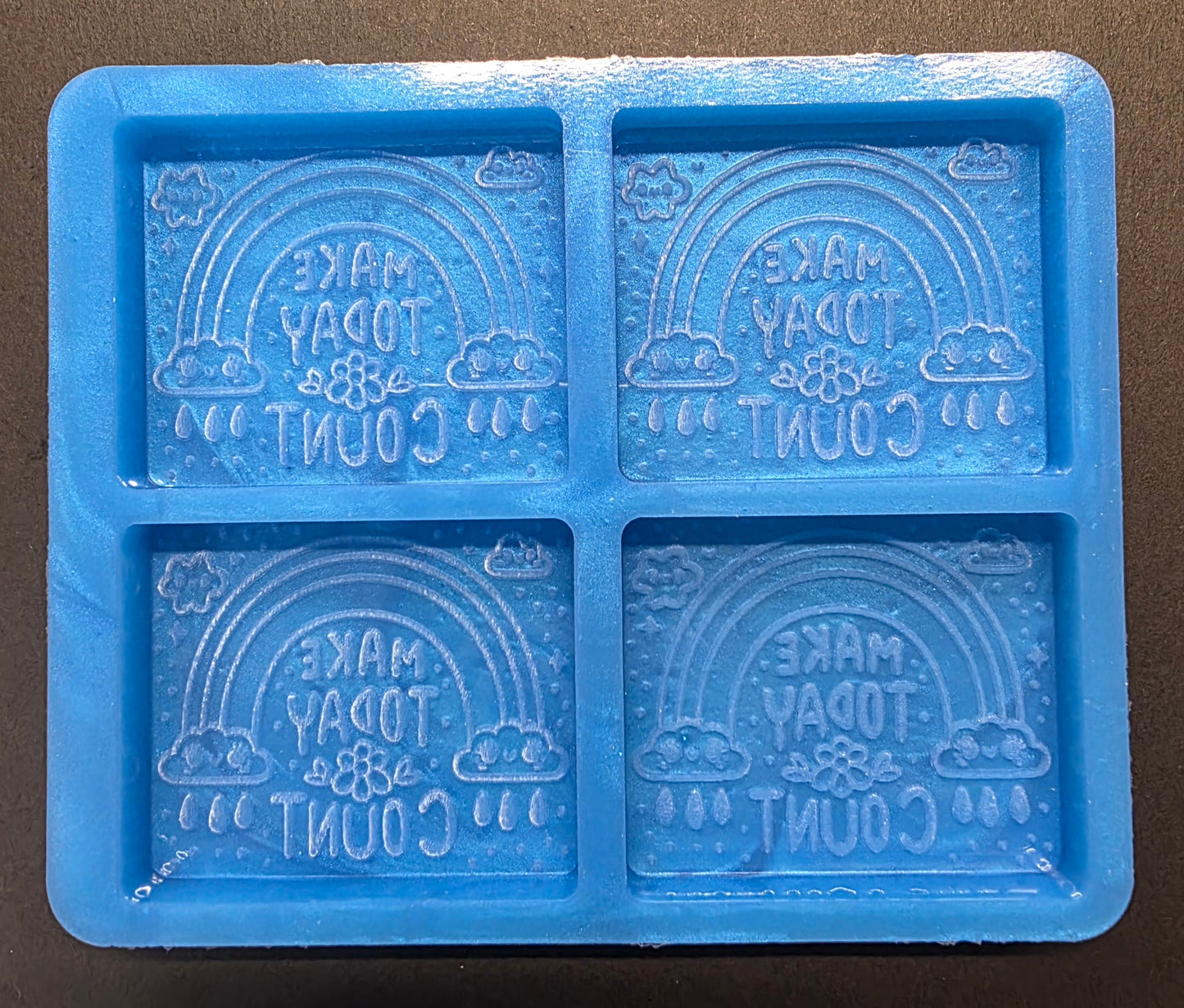 Make Today Count 4 cell silicone mould for wax, resin, soap