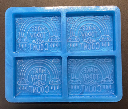 Make Today Count 4 cell silicone mould for wax, resin, soap