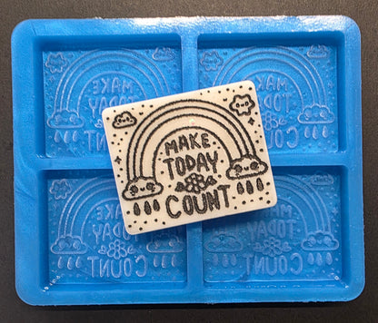 Make Today Count 4 cell silicone mould for wax, resin, soap