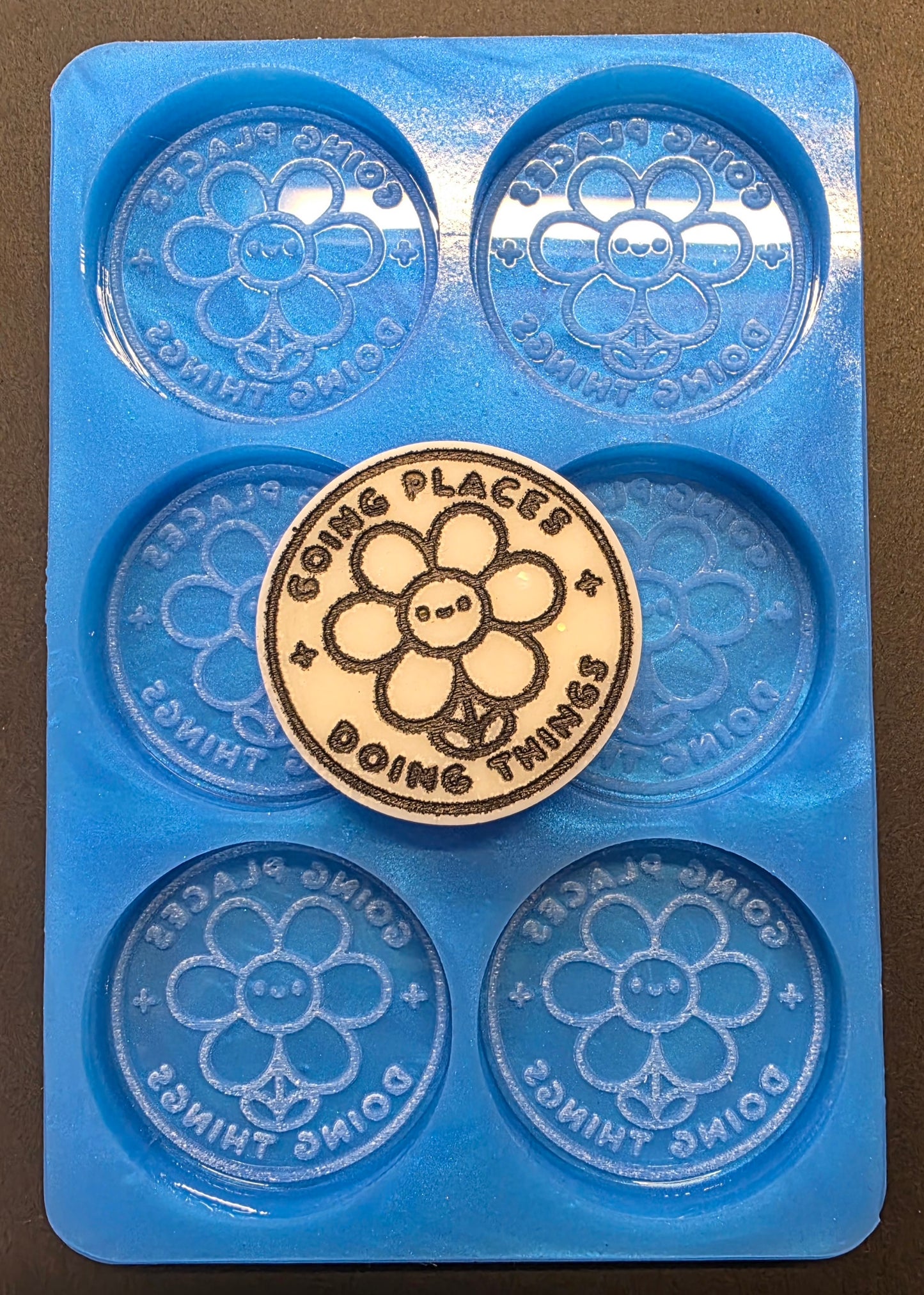 Going Places 6 Cell Silicone Mould for wax, resin, soap