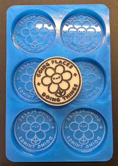 Going Places 6 Cell Silicone Mould for wax, resin, soap