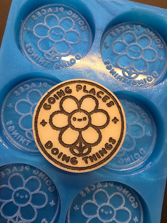 Going Places 6 Cell Silicone Mould for wax, resin, soap