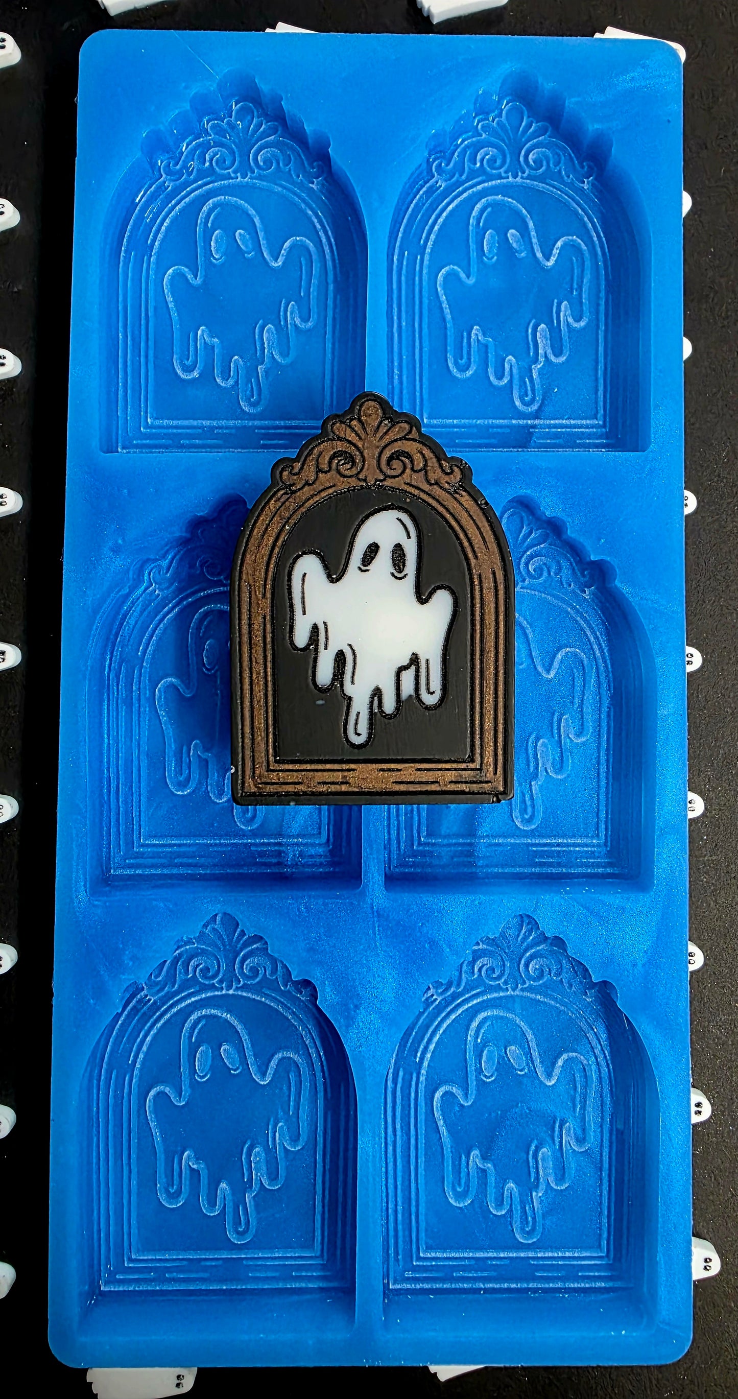 Ghost Picture 6 cell silicone mould for wax melts, resin, soap, jesmonite etc