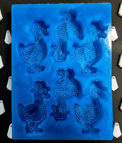 Freddy Goose 6 cell silicone mould for wax melts, resin, soap, jesmonite
