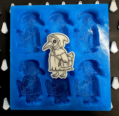 Plague Dr Goose 6 cell silicone mould for wax melts, resin, soap, jesmonite