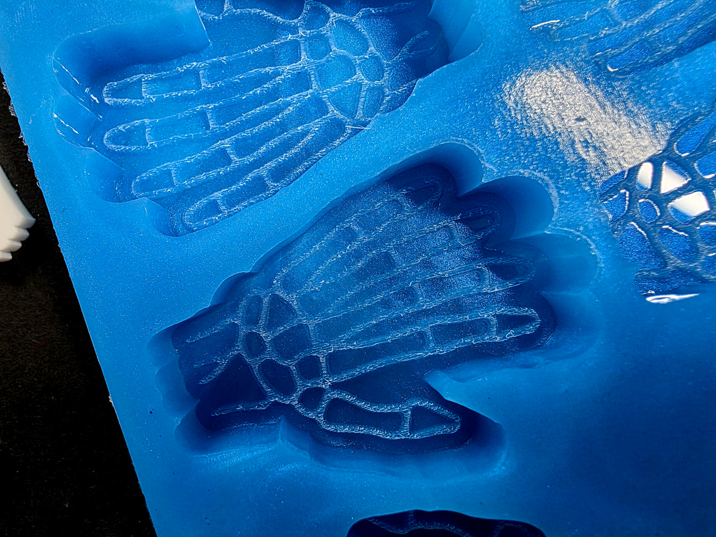 Skeleton Hand 8 cell silicone mould for wax, resin and more
