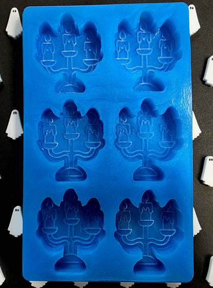 Spooky candles 6 cell silicone mould for wax melts, resin, soap, jesmonite