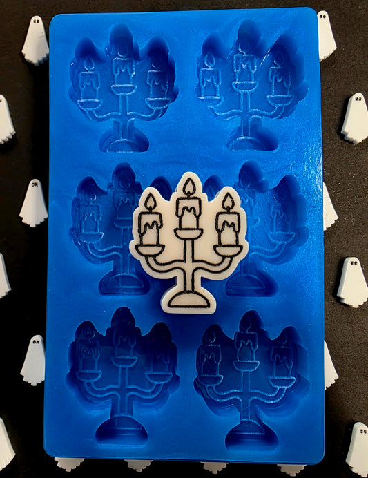 Spooky candles 6 cell silicone mould for wax melts, resin, soap, jesmonite