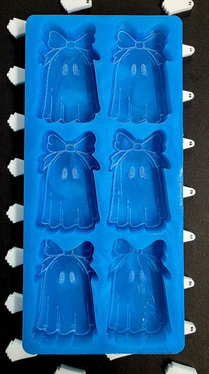 Girly Ghost 6 cell silicone mould for wax melts, resin, soap, jesmonite