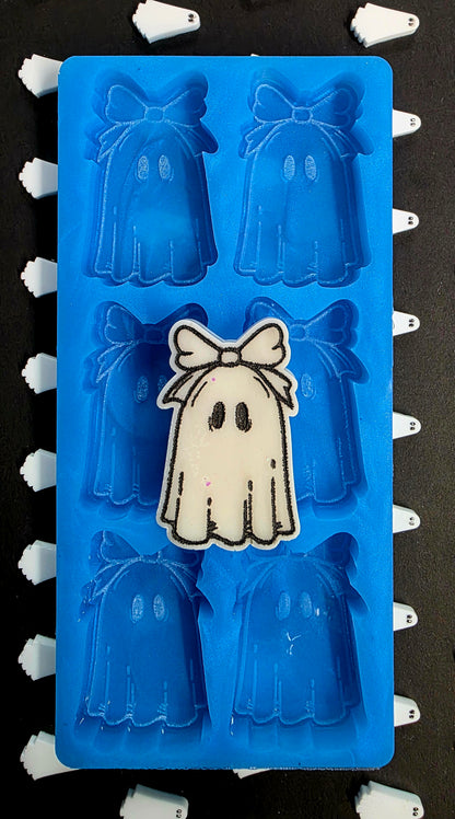 Girly Ghost 6 cell silicone mould for wax melts, resin, soap, jesmonite