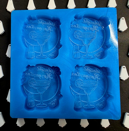 Midnight Margaritas 4 cell silicone mould for wax melts, resin, soap, jesmonite