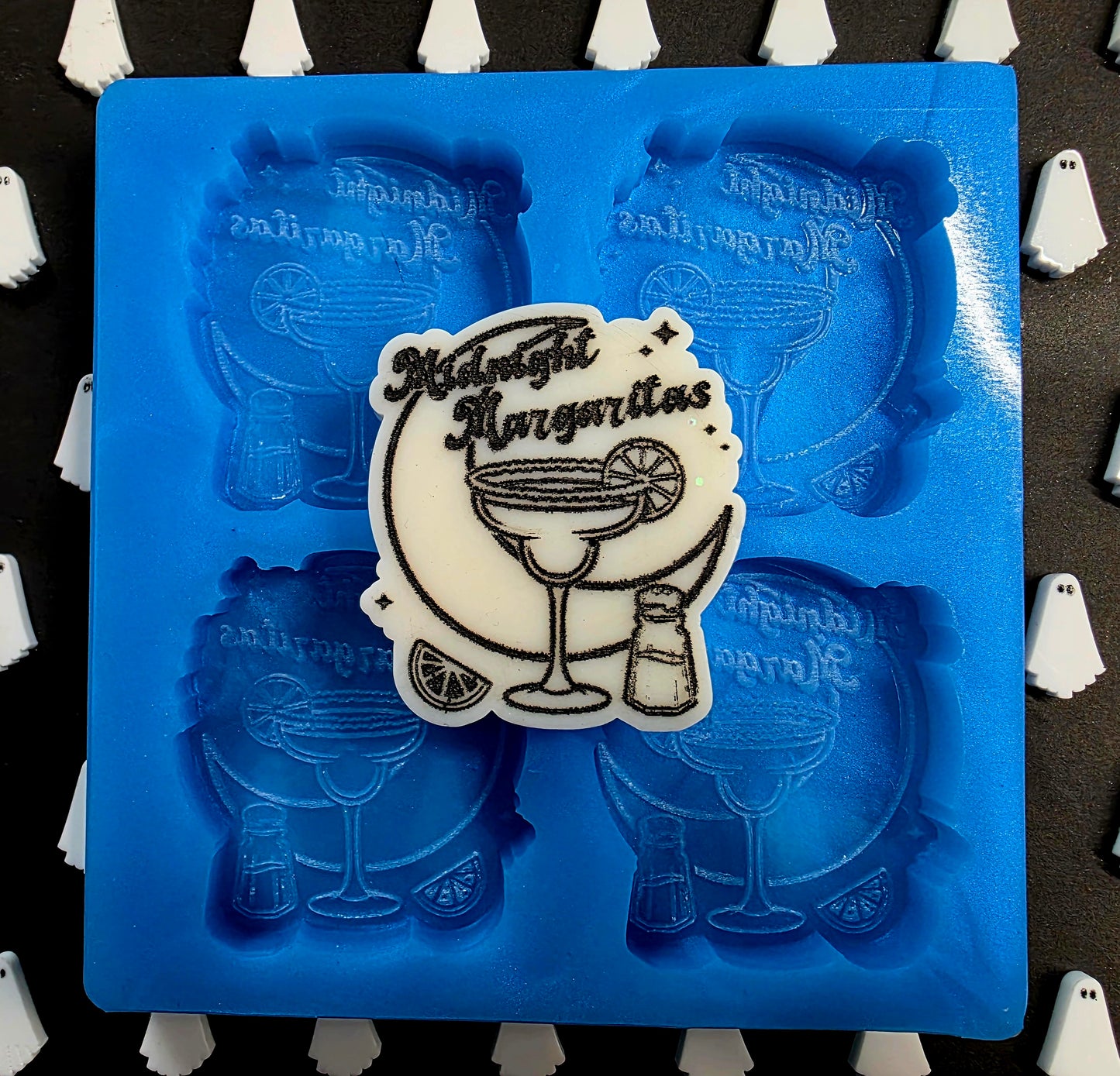 Midnight Margaritas 4 cell silicone mould for wax melts, resin, soap, jesmonite