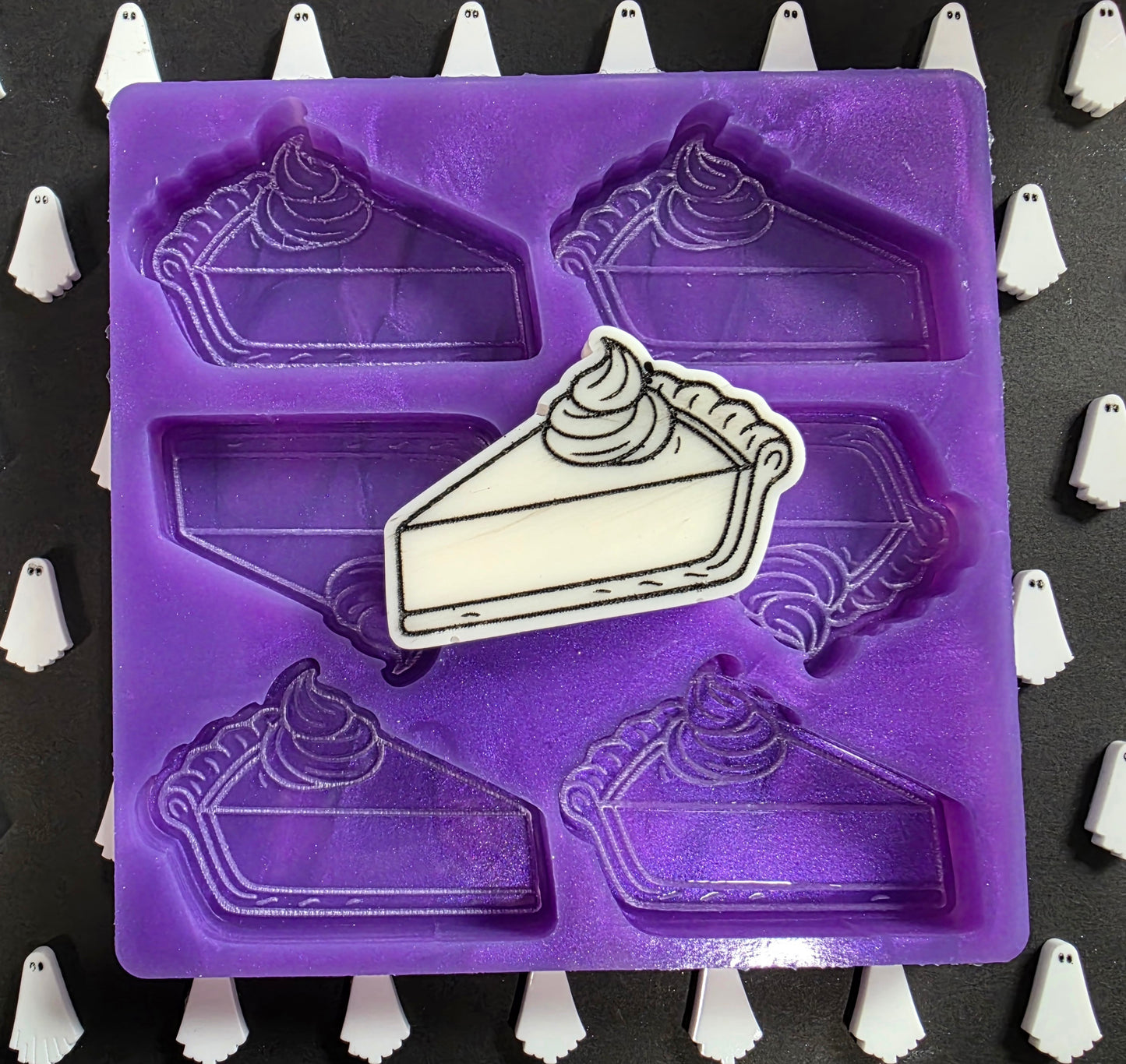 Pumpkin Pie 6 cell silicone mould for wax melts, resin, soap, jesmonite