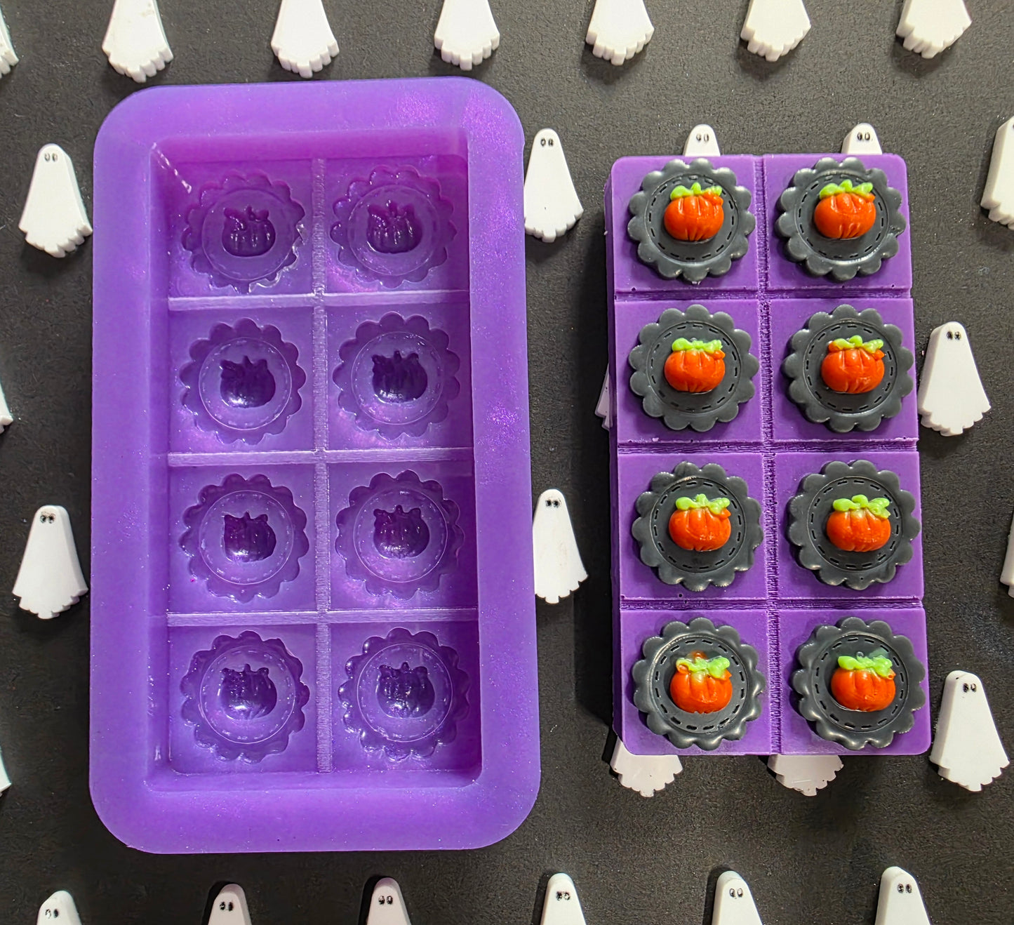 Pumpkin tops snap bar silicone mould for wax and more