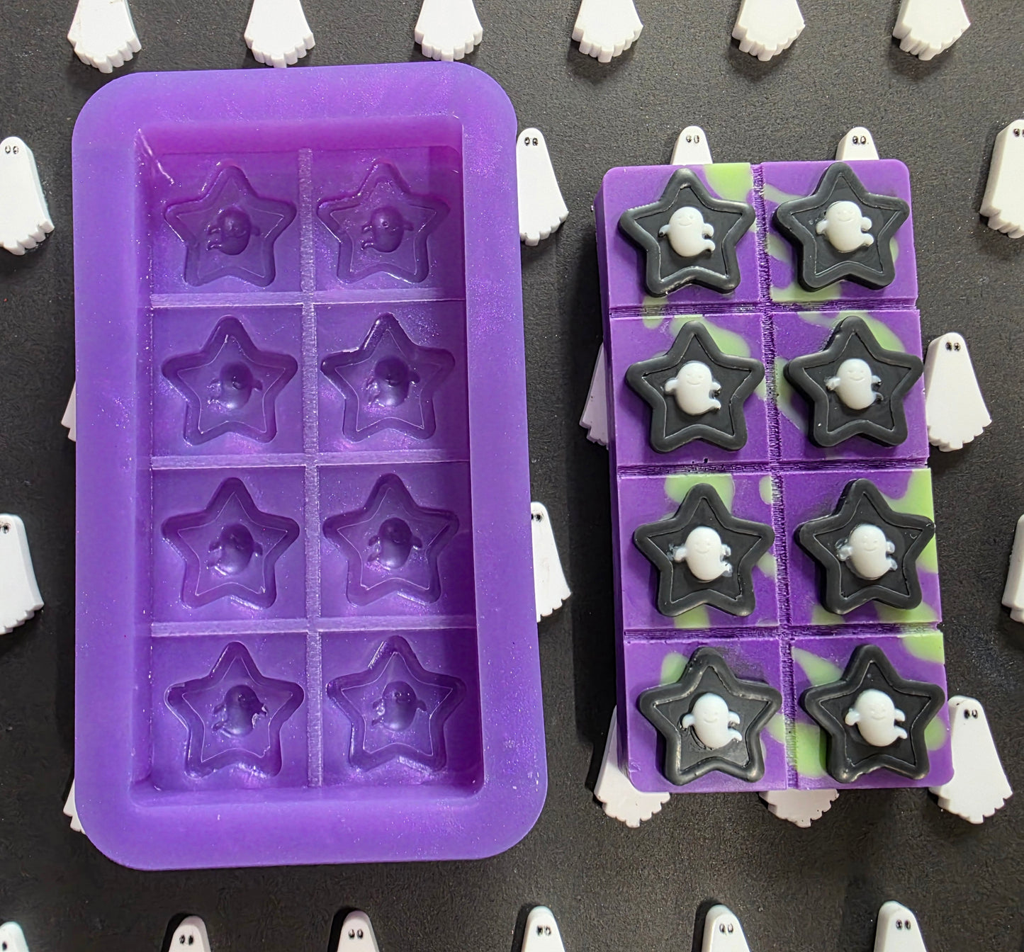 Ghost tops snap bar silicone mould for wax and more