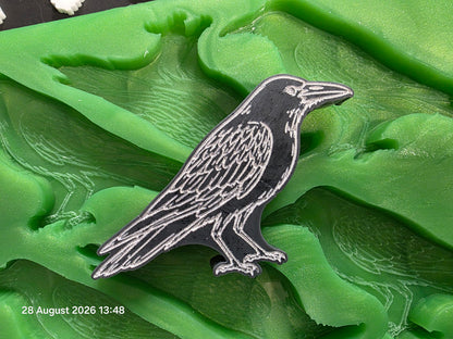 Crow 6 cell silicone mould for wax melts, resin, jesmonite and more