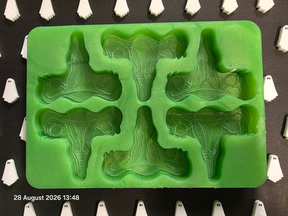 Uterus 6 cell silicone mould for wax melts, resin, jesmonite and more