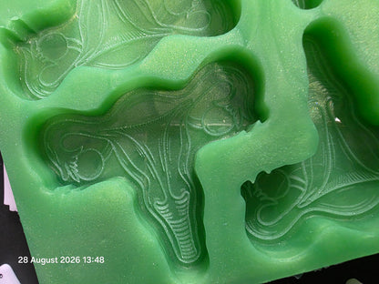 Uterus 6 cell silicone mould for wax melts, resin, jesmonite and more