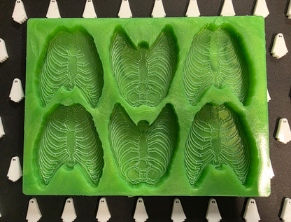 Ribcage 6 cell silicone mould for wax melts, resin, jesmonite etc