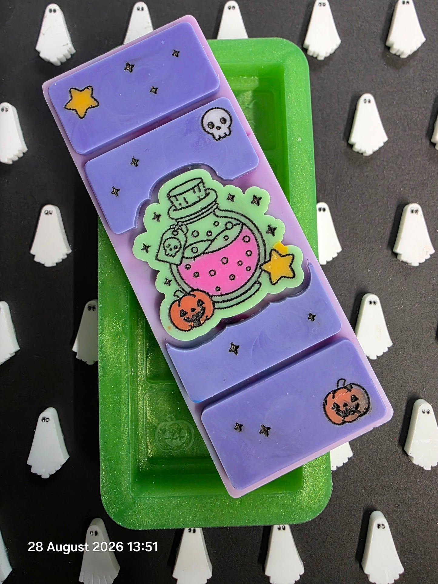 Potion Bottle 50g snap bar silicone mould for wax and more.