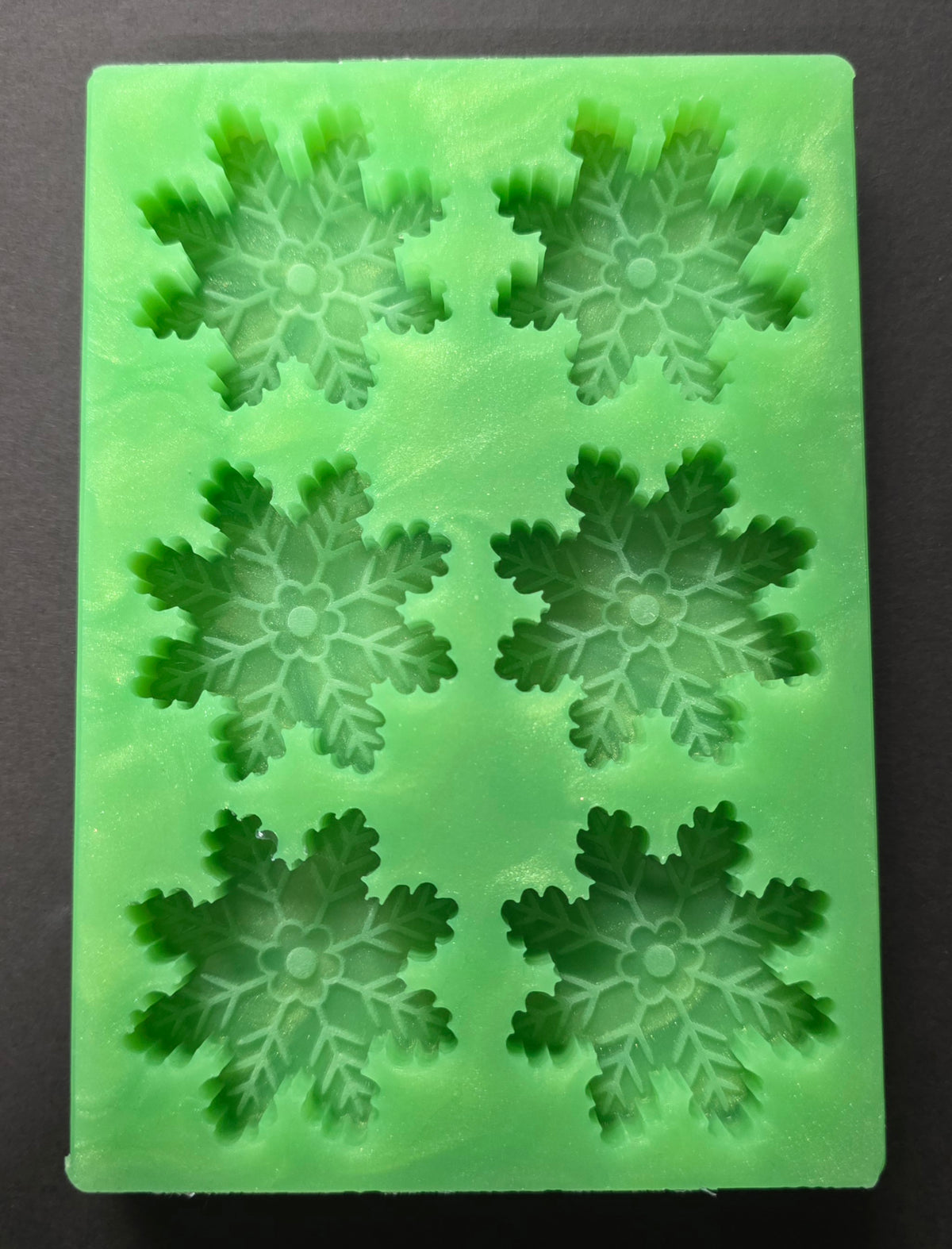 Snowflake 6 cell Silicone Mould for wax melts, resin and more