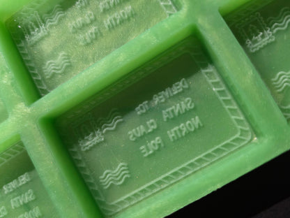 Deliver to Santa 6 cell Silicone Mould for wax melts, resin and more