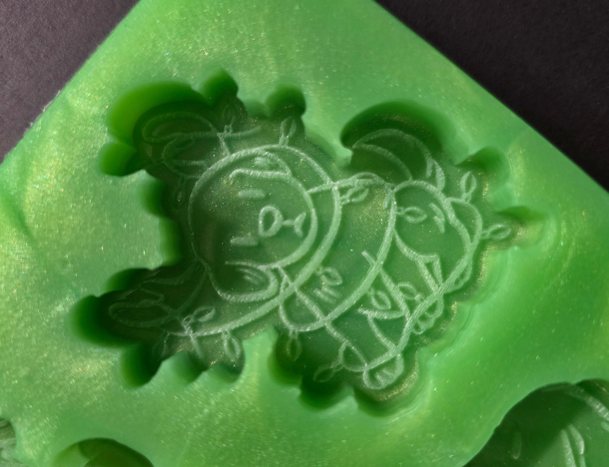 Christmas Puppies lights and bauble design 6 cell Silicone Mould for wax melts, resin and more