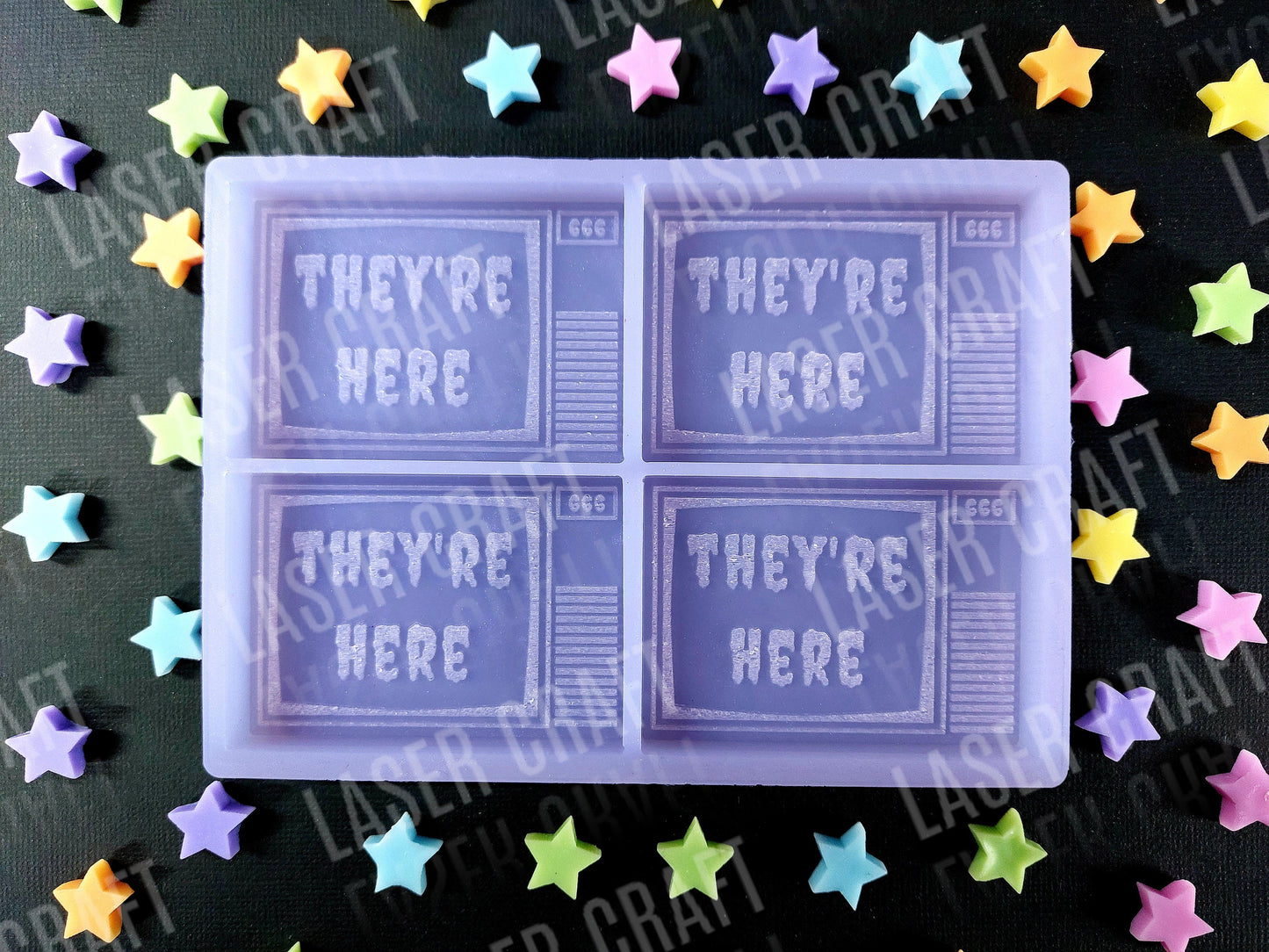 They're Here Silicone Mould for wax melts, resin and more