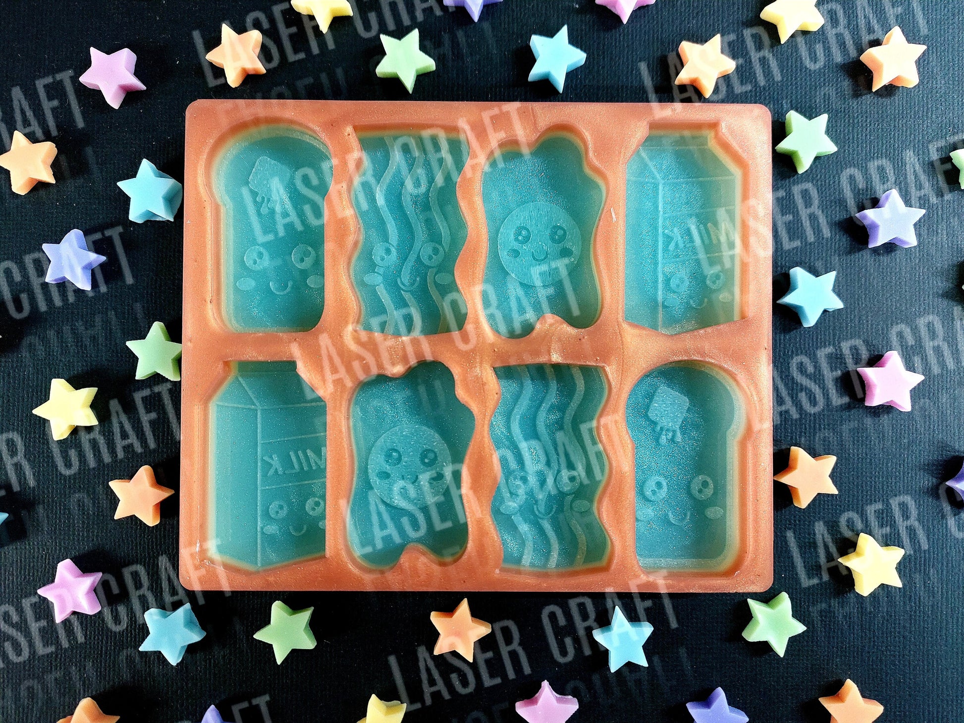 Kawaii Breakfast Silicone Mould for wax, resin and more