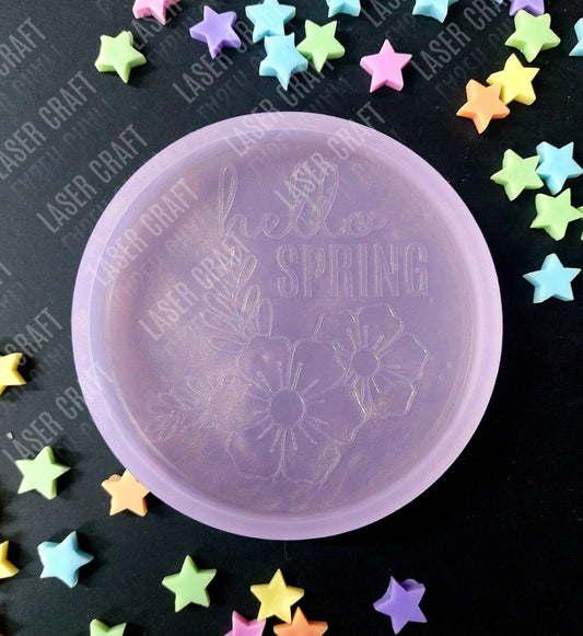 Hello Spring Disc Silicone Mould for wax resin soap