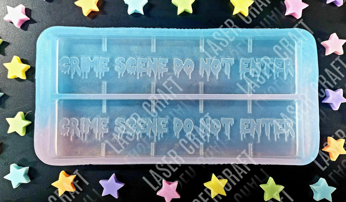 Crime Scene Snap Bar 2 Cell Silicone Mould for wax, resin etc