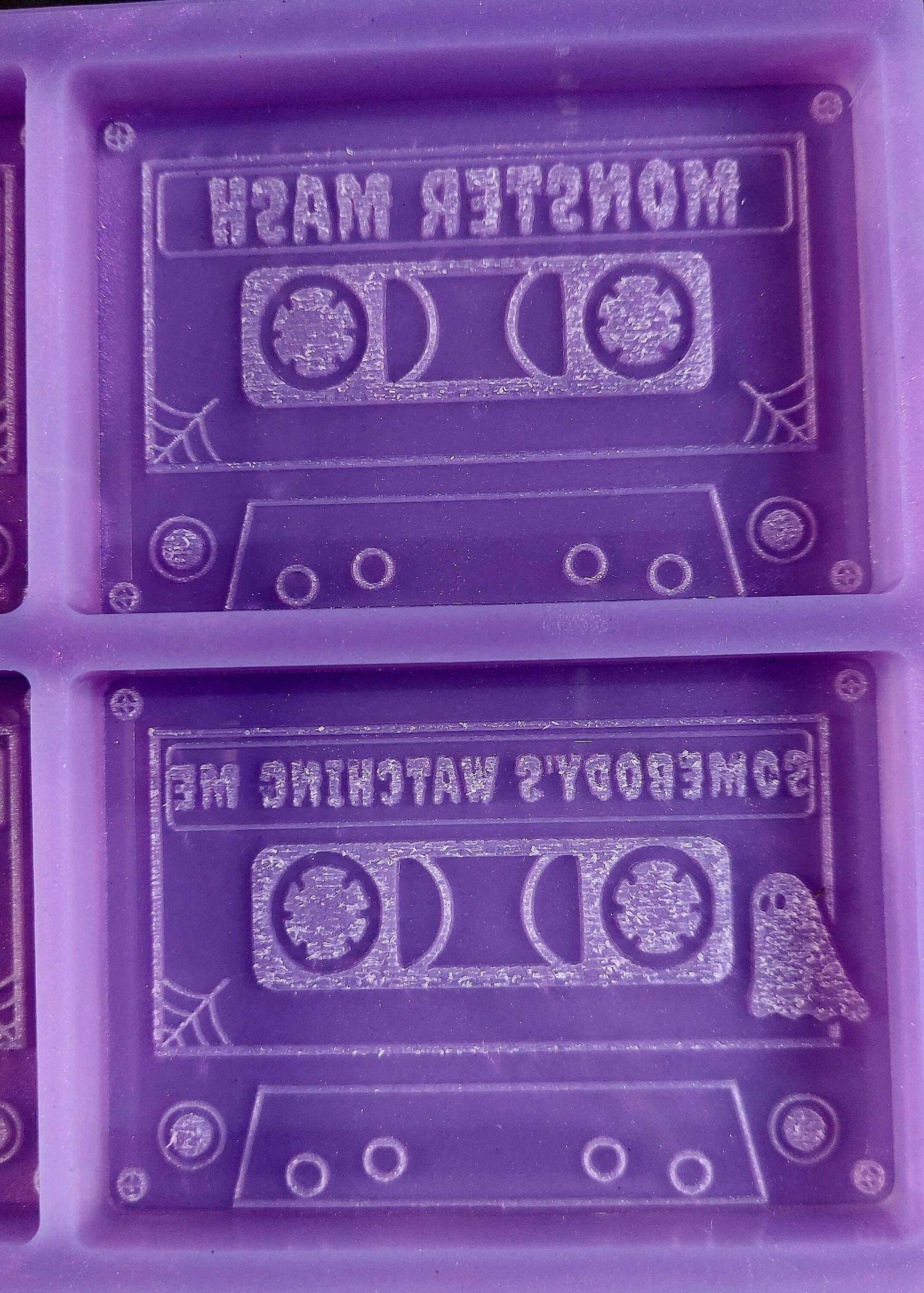 Halloween Songs Cassette Tape Mould for wax, resin, soap etc