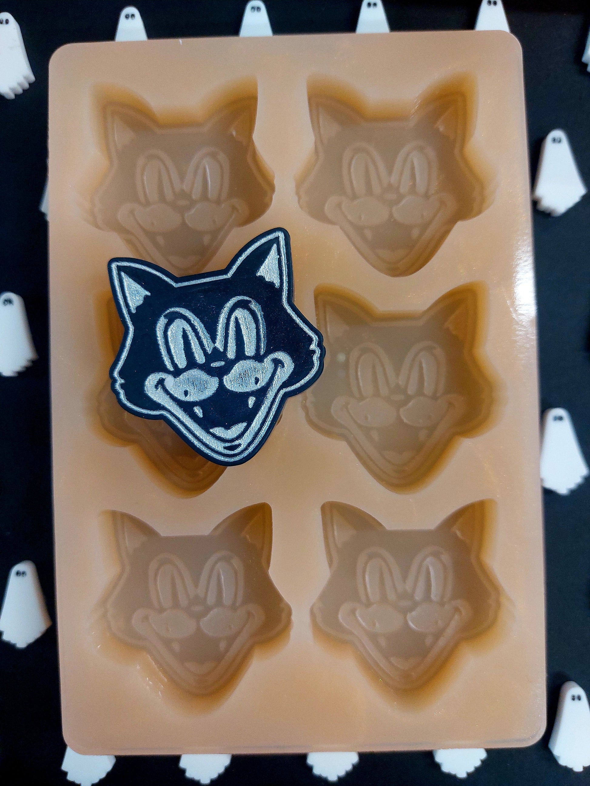 Scaredy Cat 6 Cell Silicone Mould