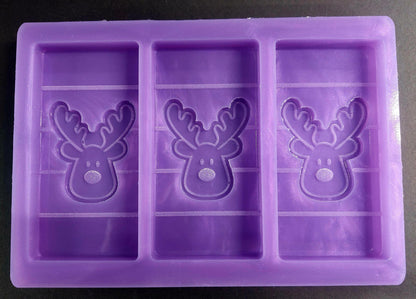 Reindeer Triple Snapbar Mould Silicone Mould for wax, resin and more