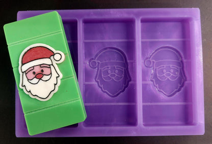 Santa Triple Snapbar Mould Silicone Mould for wax, resin and more