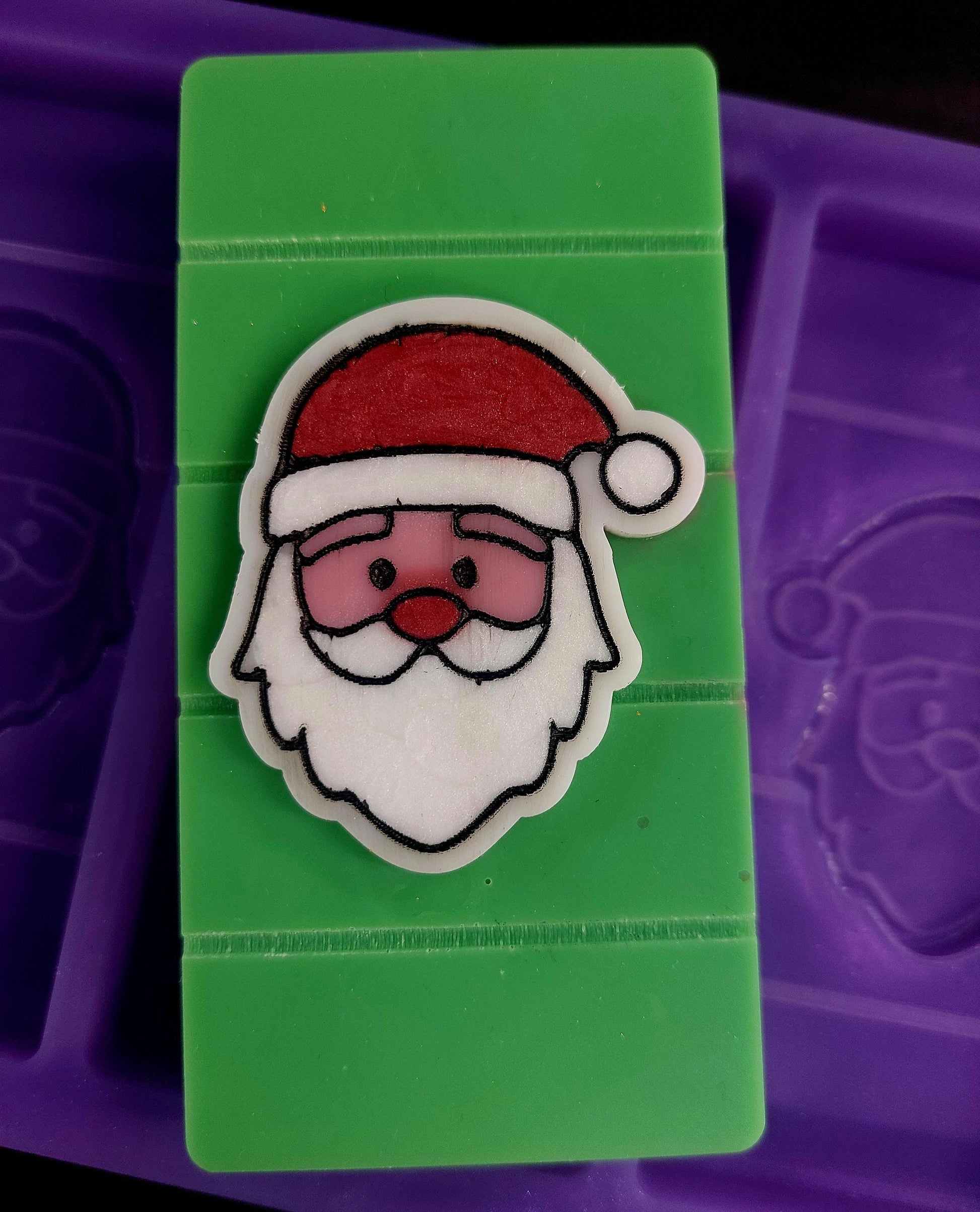 Santa Triple Snapbar Mould Silicone Mould for wax, resin and more