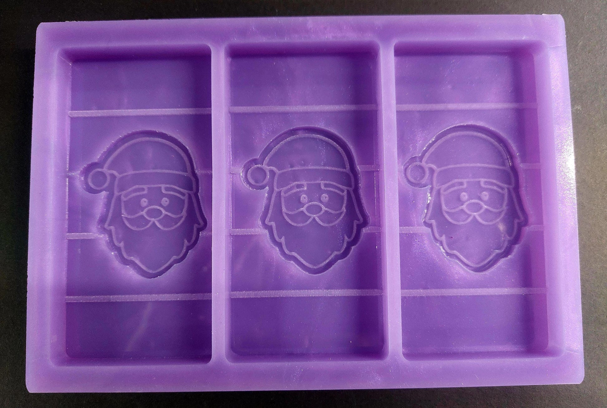 Santa Triple Snapbar Mould Silicone Mould for wax, resin and more