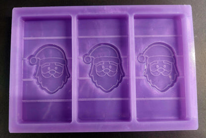 Santa Triple Snapbar Mould Silicone Mould for wax, resin and more