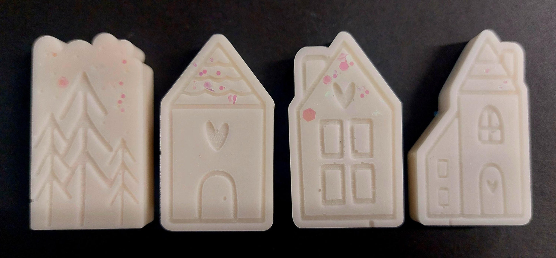 Christmas Village 8 Cell Silicone Mould for wax, resin and more (HBbox size)