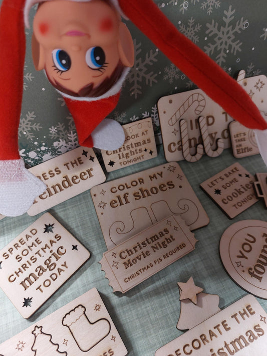 Elf on the shelf laser cut wooden accessory prop pack