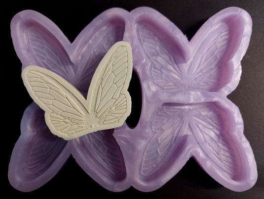 Fairy Wings 4 Cell Silicone Mould for wax melts, resin and more