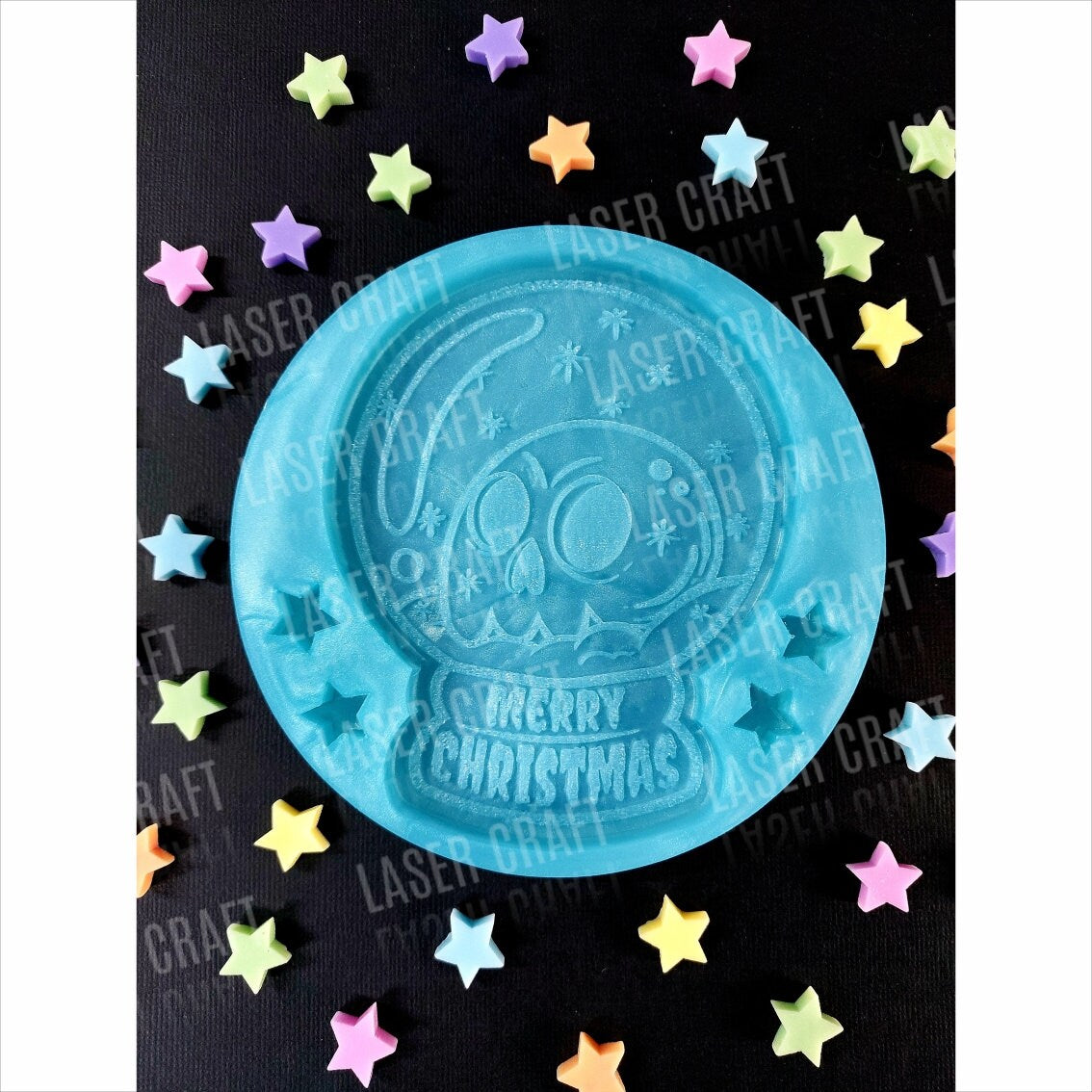 Christmas Skull Snow Globe Silicone Mould for wax melts, resin and more