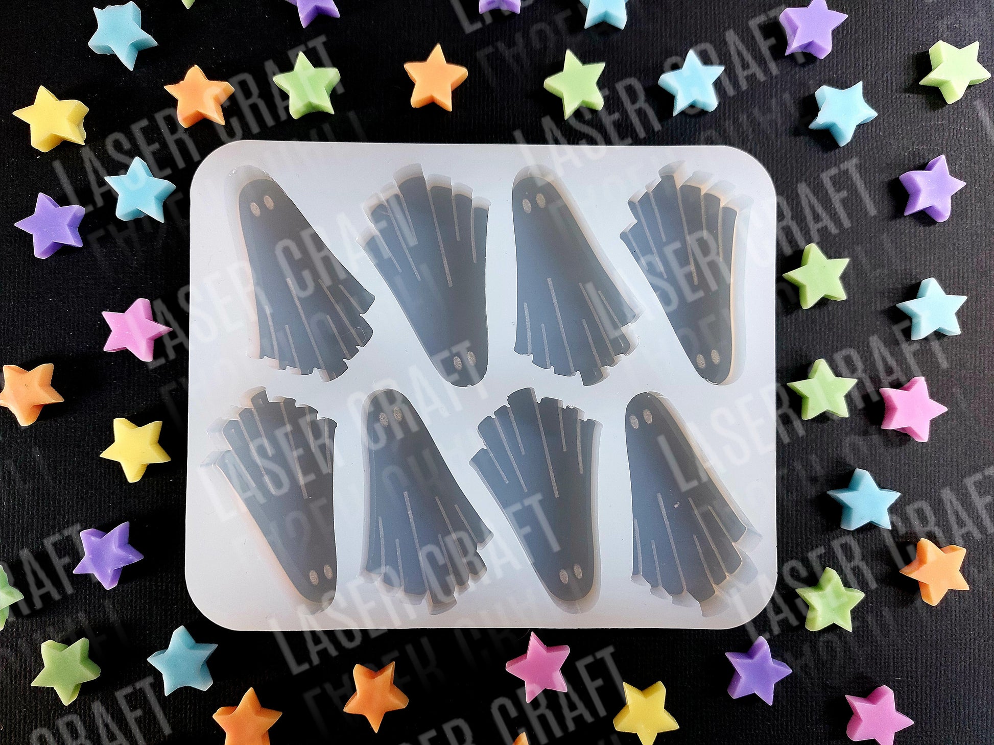 8 Ghost Silicone Mould for wax, resin and more
