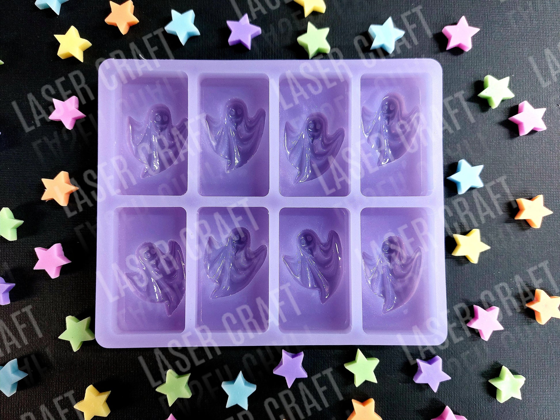 Ghost silicone mould for wax melts, resin and more