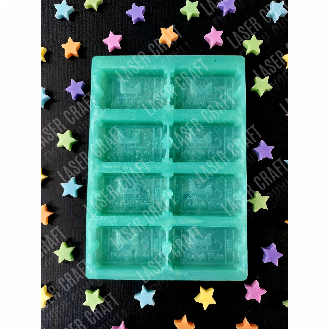 Sleigh Ride Ticket Silicone Mould for wax melts, resin and more