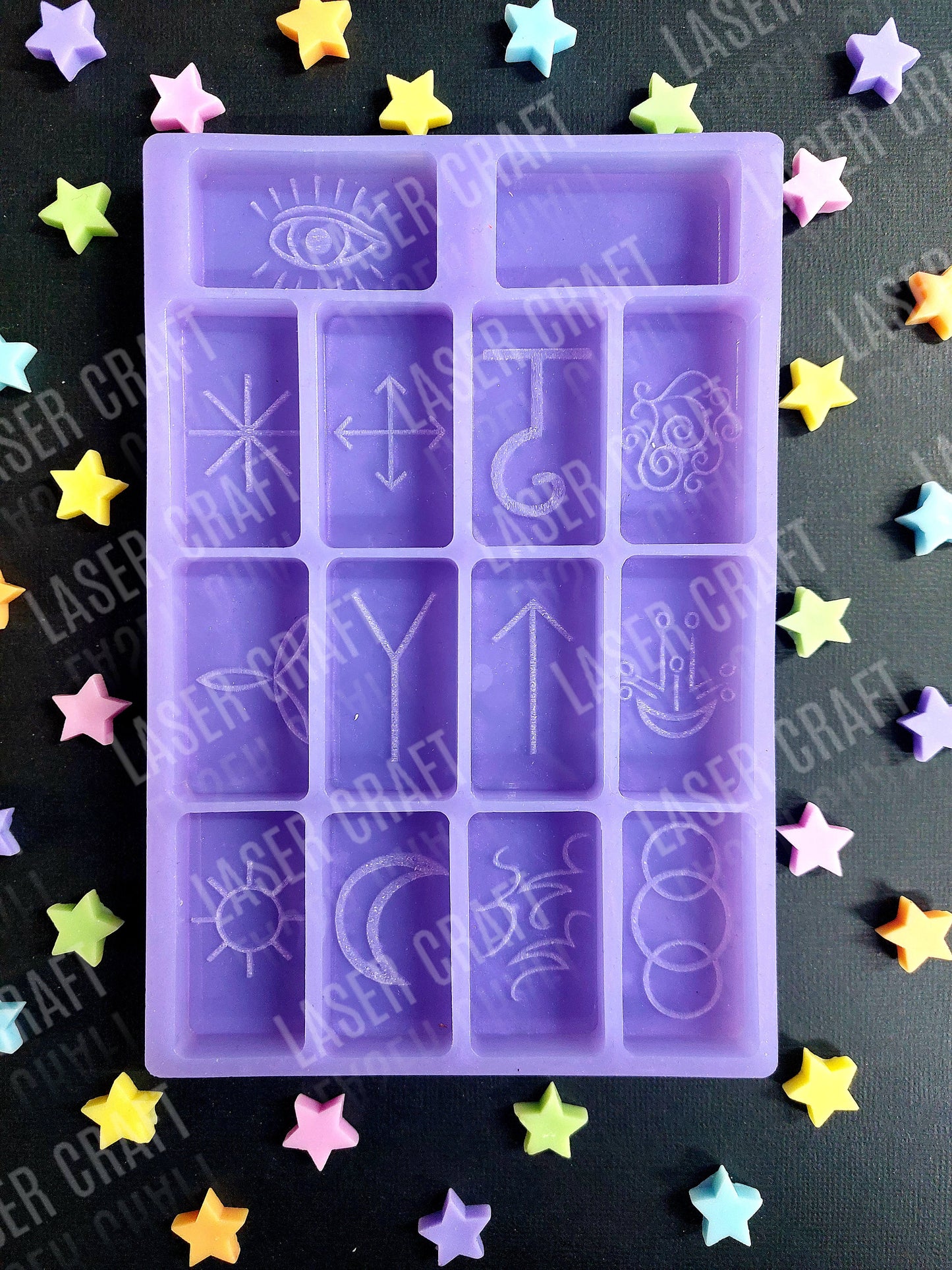 Witches Runes Silicone Mould for wax, resin and more