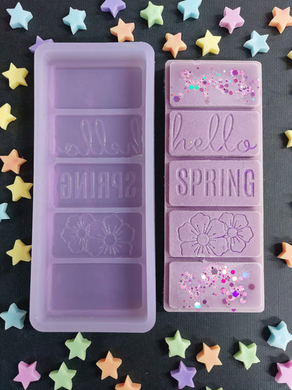 Hello Spring Silicone Snap Bar Mould for wax