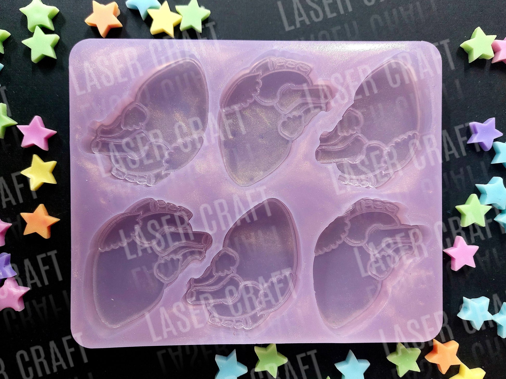Real Heart 6 Cell Silicone Mould for wax, resin etc