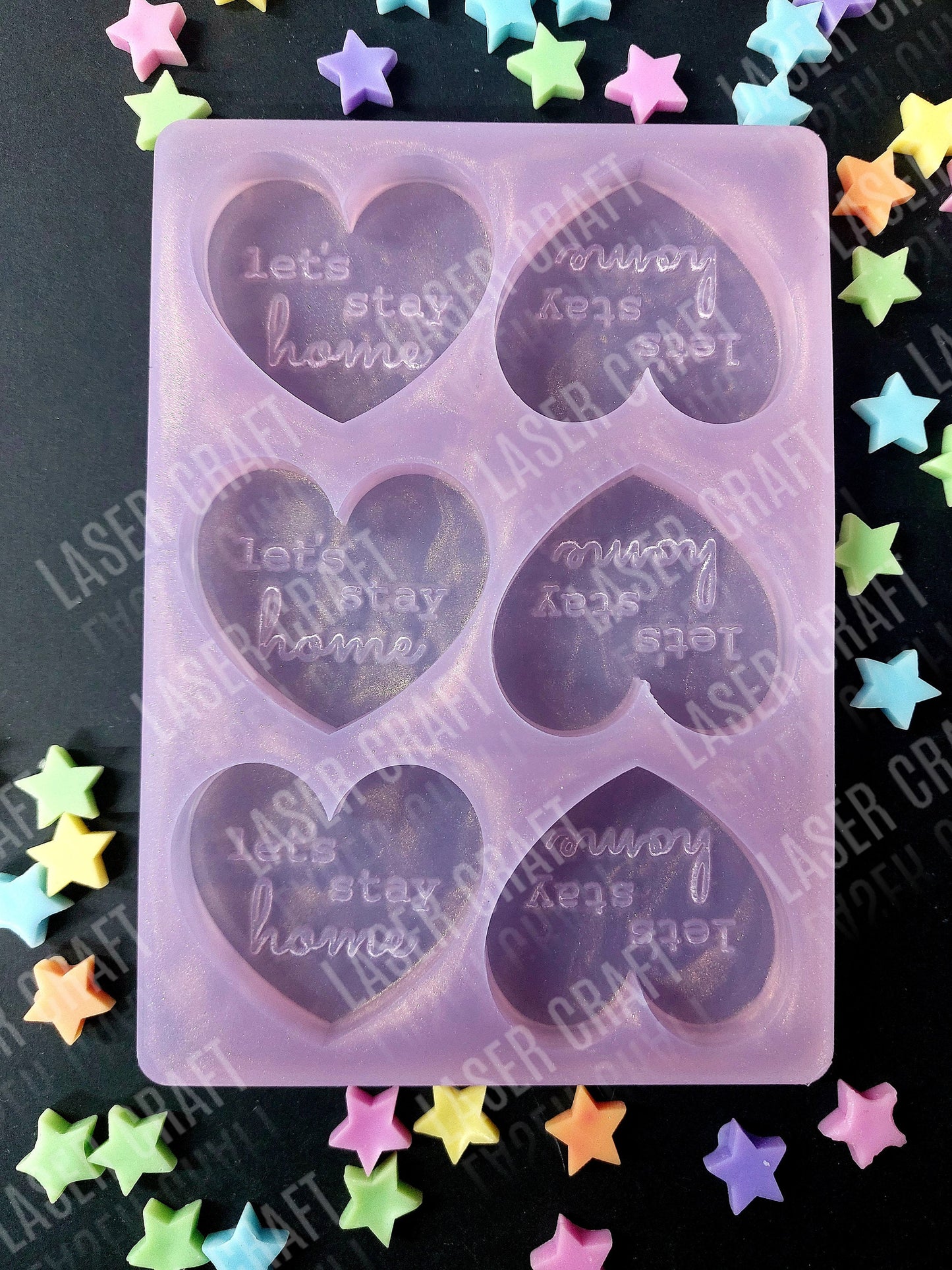 Lets Stay Home 6 Cell Silicone Mould for wax resin soap